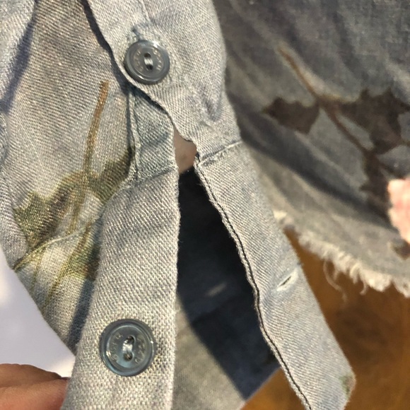 Floral Linen Coastal Grandmother Shirt - Picture 6 of 8